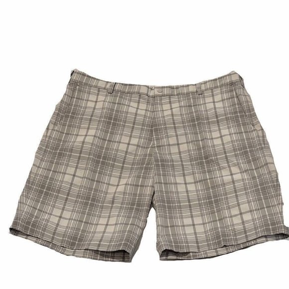 NIKE GOLF TOUR PERFORMANCE Shorts FIT DRY Utility Gray Plaid Men's Size 40 - Picture 3 of 11